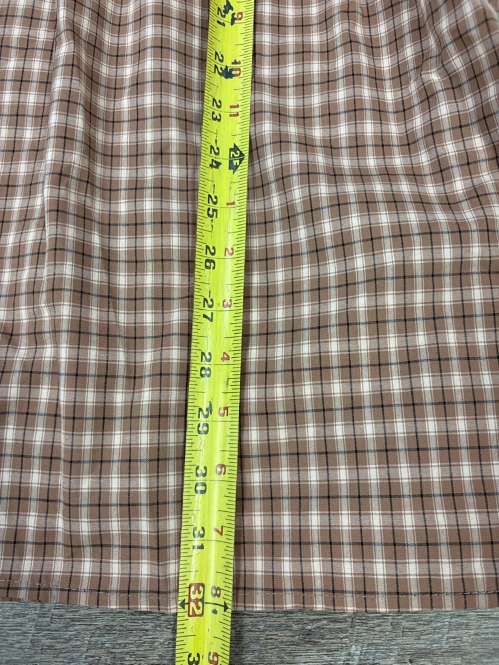 Pink Lily Brown Plaid Cotton Mini Dress Tie Front Cottagecore XL - Picture 11 of 11